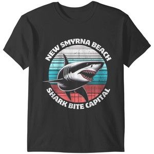New Smyrna Beach Shark Bite Capital Graphic T-shirts